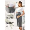 image:imageEkouaer 2 Pack Womens Capris Maternity Shorts High Waist Pregnancy Cropprd Pants Stretchy Lounge BottomsBlackDark Grey