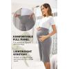 image:imageEkouaer 2 Pack Womens Capris Maternity Shorts High Waist Pregnancy Cropprd Pants Stretchy Lounge BottomsBlackGrey