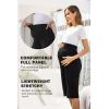 image:imageEkouaer 2 Pack Womens Capris Maternity Shorts High Waist Pregnancy Cropprd Pants Stretchy Lounge BottomsBlackLight Grey