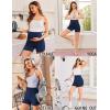 image:imageEkouaer 3 Pack Maternity Shorts Over The Belly with Pockets Summer Workout Pregnancy Shorts Stretchy Lounge PajamaBlackBlackNavy Blue