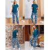 image:imageEkouaer 3 Piece Maternity Pajamas Set Postpartum Nursing Short Sleeve Breastfeeding Sleepwear Pregnancy Shorts amp Pants PjsBlue Greenflower