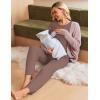 image:imageEkouaer 3 Piece Maternity Pajamas Set Postpartum Nursing Short Sleeve Breastfeeding Sleepwear Pregnancy Shorts amp Pants PjsBrown