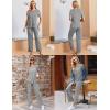 image:imageEkouaer 3 Piece Maternity Pajamas Set Postpartum Nursing Short Sleeve Breastfeeding Sleepwear Pregnancy Shorts amp Pants PjsGrey