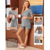 image:imageEkouaer 3 Piece Maternity Pajamas Set Postpartum Nursing Short Sleeve Breastfeeding Sleepwear Pregnancy Shorts amp Pants PjsGreystripe