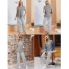 image:imageEkouaer 3 Piece Maternity Pajamas Set Postpartum Nursing Short Sleeve Breastfeeding Sleepwear Pregnancy Shorts amp Pants PjsGreystripe
