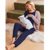 image:imageEkouaer 3 Piece Maternity Pajamas Set Postpartum Nursing Short Sleeve Breastfeeding Sleepwear Pregnancy Shorts amp Pants PjsNavy Blue