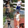 image:imageEkouaer 4 Pack Maternity Shirts V Neck Maternity Top Short Sleeve Casual Tee Side Ruched Pregnancy ClothesBlackBlueDark RedWhite