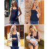 image:imageEkouaer 4 Pack Maternity Tank Tops Ribbed Summer Pregnancy Shirts Ruch Side Tops Casual Square Neck Postpartum Clothes S2XLBlackDark RedNavy BlueWhite