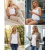 image:imageEkouaer 4 Pack Maternity Tank Tops Ribbed Summer Pregnancy Shirts Ruch Side Tops Casual Square Neck Postpartum Clothes S2XLBlackOlive GreenLight GreyWhite