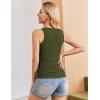 image:imageEkouaer 4 Pack Maternity Tank Tops Ribbed Summer Pregnancy Shirts Ruch Side Tops Casual Square Neck Postpartum Clothes S2XLBlackOlive GreenLight GreyWhite