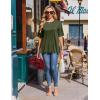 image:imageEkouaer 4 Packs Womens Maternity Shirts Short Sleeve Split Side Pregnancy Tee Tops Tunic Blouse Mama Clothes4pcs Black  Brown  Floral 403  Army Green