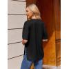 image:imageEkouaer 4 Packs Womens Maternity Shirts Short Sleeve Split Side Pregnancy Tee Tops Tunic Blouse Mama Clothes4pcs Black  Brown  Floral 403  Army Green