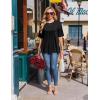 image:imageEkouaer 4 Packs Womens Maternity Shirts Short Sleeve Split Side Pregnancy Tee Tops Tunic Blouse Mama Clothes4pcs Black  Brown  Green  White