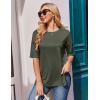 image:imageEkouaer 4 Packs Womens Maternity Shirts Short Sleeve Split Side Pregnancy Tee Tops Tunic Blouse Mama Clothes4pcs Black  Brown  Grey  Army Green