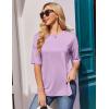 image:imageEkouaer 4 Packs Womens Maternity Shirts Short Sleeve Split Side Pregnancy Tee Tops Tunic Blouse Mama Clothes4pcs Black  Brown  Lilac  Khaki