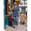 image:imageEkouaer 4 Packs Womens Maternity Shirts Short Sleeve Split Side Pregnancy Tee Tops Tunic Blouse Mama Clothes4pcs Black  Brown  White  Blue