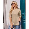 image:imageEkouaer 4 Packs Womens Maternity Shirts Short Sleeve Split Side Pregnancy Tee Tops Tunic Blouse Mama Clothes4pcs Black  Brown  White  Khaki