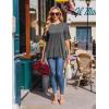 image:imageEkouaer 4 Packs Womens Maternity Shirts Short Sleeve Split Side Pregnancy Tee Tops Tunic Blouse Mama Clothes4pcs Black  White  Light Blue  Dark Grey