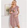 image:imageEkouaer Labor and Delivery Gown 3 in 1 NursingHospitalBreastfeedingMaternity Flying Short Sleeve Nightgown with ButtonMauve Heart