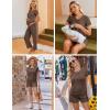 image:imageEkouaer Maternity Nursing Pajamas Set 3 Piece Postpartum Lounge Breastfeeding Pjs Pregnancy Shorts amp Pants SXXLBrown