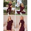 image:imageEkouaer Maternity Nursing Pajamas Set 3 Piece Postpartum Lounge Breastfeeding Pjs Pregnancy Shorts amp Pants SXXLBurgundy