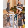 image:imageEkouaer Maternity Nursing Pajamas Set 3 Piece Postpartum Lounge Breastfeeding Pjs Pregnancy Shorts amp Pants SXXLDark Gray
