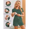 image:imageEkouaer Maternity Nursing Pajamas Set 3 Piece Postpartum Lounge Breastfeeding Pjs Pregnancy Shorts amp Pants SXXLDark Green