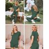 image:imageEkouaer Maternity Nursing Pajamas Set 3 Piece Postpartum Lounge Breastfeeding Pjs Pregnancy Shorts amp Pants SXXLDark Green