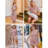 image:imageEkouaer Maternity Nursing Pajamas Set 3 Piece Postpartum Lounge Breastfeeding Pjs Pregnancy Shorts amp Pants SXXLDirty Pink