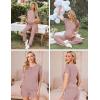 image:imageEkouaer Maternity Nursing Pajamas Set 3 Piece Postpartum Lounge Breastfeeding Pjs Pregnancy Shorts amp Pants SXXLDirty Pink