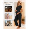 image:imageEkouaer Maternity Nursing Pajamas Set 3 Piece Postpartum Lounge Breastfeeding Pjs Pregnancy Shorts amp Pants SXXLFloral Lilac
