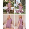 image:imageEkouaer Maternity Nursing Pajamas Set 3 Piece Postpartum Lounge Breastfeeding Pjs Pregnancy Shorts amp Pants SXXLFloral Lilac