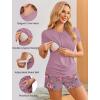 image:imageEkouaer Maternity Nursing Pajamas Set 3 Piece Postpartum Lounge Breastfeeding Pjs Pregnancy Shorts amp Pants SXXLFloral Lilac