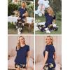 image:imageEkouaer Maternity Nursing Pajamas Set 3 Piece Postpartum Lounge Breastfeeding Pjs Pregnancy Shorts amp Pants SXXLFloral Navy Blue