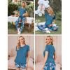 image:imageEkouaer Maternity Nursing Pajamas Set 3 Piece Postpartum Lounge Breastfeeding Pjs Pregnancy Shorts amp Pants SXXLFloral Teal