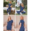 image:imageEkouaer Maternity Nursing Pajamas Set 3 Piece Postpartum Lounge Breastfeeding Pjs Pregnancy Shorts amp Pants SXXLNavy Blue