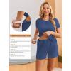 image:imageEkouaer Maternity Nursing Pajamas Set 3 Piece Postpartum Lounge Breastfeeding Pjs Pregnancy Shorts amp Pants SXXLNavy Blue