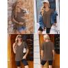 image:imageEkouaer Maternity Shirts 3 Pack Womens Short Sleeve Pregnancy Tops V Neck Split Side Mama Clothes SXXL3 Pcs Black Brown Black Spot