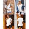 image:imageEkouaer Maternity Shirts 3 Pack Womens Short Sleeve Pregnancy Tops V Neck Split Side Mama Clothes SXXL3 Pcs Black Light Grey White