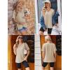 image:imageEkouaer Maternity Shirts 3 Pack Womens Short Sleeve Pregnancy Tops V Neck Split Side Mama Clothes SXXL3 Pcs Black Light Khaki Grey Green