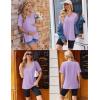 image:imageEkouaer Maternity Shirts 3 Pack Womens Short Sleeve Pregnancy Tops V Neck Split Side Mama Clothes SXXL3 Pcs Black Light Khaki Light Purple