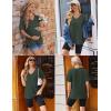 image:imageEkouaer Maternity Shirts 3 Pack Womens Short Sleeve Pregnancy Tops V Neck Split Side Mama Clothes SXXL3 Pcs Black White Army Green