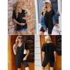 image:imageEkouaer Maternity Shirts 3 Pack Womens Short Sleeve Pregnancy Tops V Neck Split Side Mama Clothes SXXL3 Pcs Black White Brown