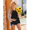 image:imageEkouaer Maternity Shirts 3 Packs Flying Short Sleeve Maternity Tops V Neck TShirt Pregnancy Clothes SXXLBlackLight GreyDirty Pink