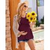 image:imageEkouaer Maternity Shirts 3 Packs Flying Short Sleeve Maternity Tops V Neck TShirt Pregnancy Clothes SXXLRedGreyCaramel