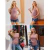 image:imageEkouaer Maternity Tank Tops 3 Pack Womens Ribbed Pregnancy Shirts Crew Neck Ruched Side Mama Clothes SXXL3pcs Black White Dirty Pink
