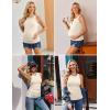 image:imageEkouaer Maternity Tank Tops 3 Pack Womens Ribbed Pregnancy Shirts Crew Neck Ruched Side Mama Clothes SXXL3pcs Dirty Pink Gray Blue Apricot
