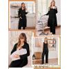 image:imageEkouaer Nursing Pajamas Maternity Robe Set 3 Pieces Postpartum Maternity Pajama Set Pregnancy Breastfeeding PjBlack