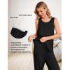 image:imageEkouaer Nursing Pajamas Maternity Robe Set 3 Pieces Postpartum Maternity Pajama Set Pregnancy Breastfeeding PjBlack