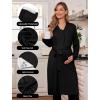 image:imageEkouaer Nursing Pajamas Maternity Robe Set 3 Pieces Postpartum Maternity Pajama Set Pregnancy Breastfeeding PjBlack